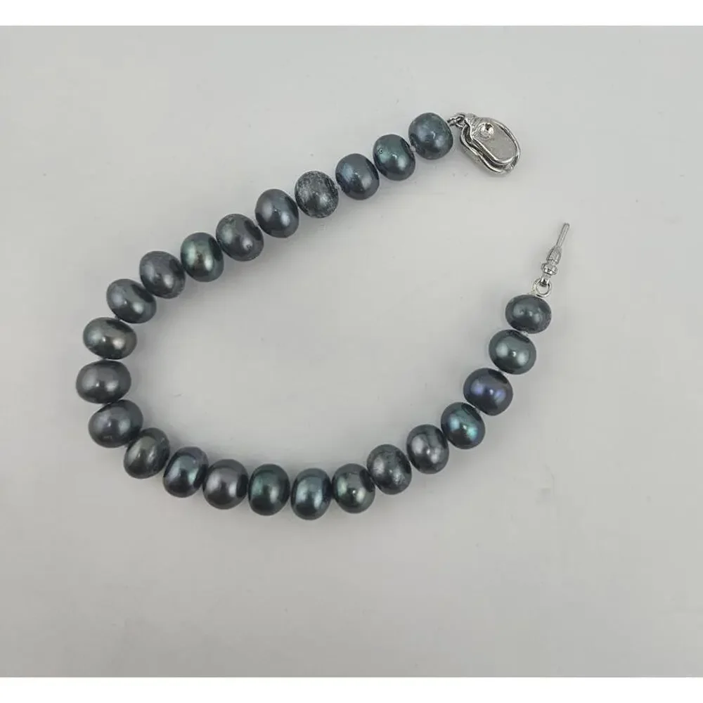 7.5in Black Pearl Bracelet - Picture 5 of 11
